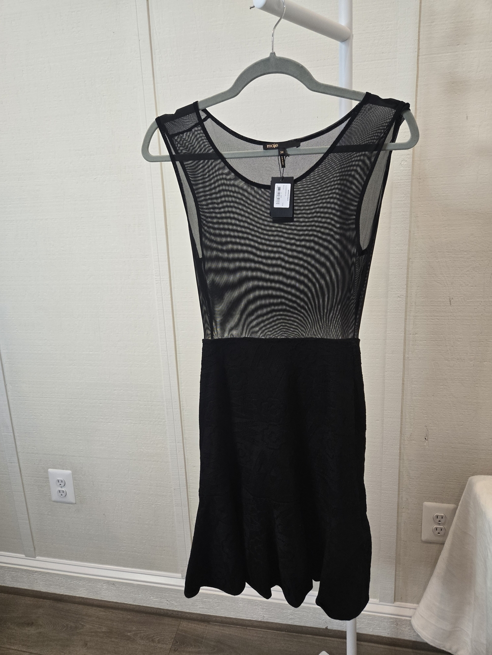 Maje Reveria Dress (Sheer Top/Skirt Only) Sz 34 - NWOT